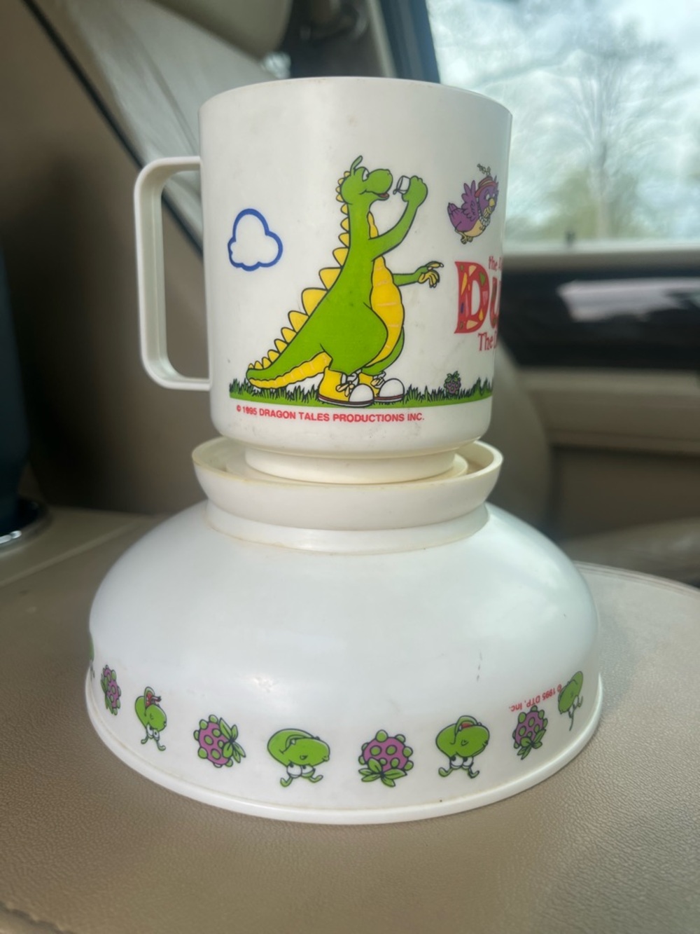 1995 RARE FIND VINTAGE Dragon Tales Kids' Dinnerware Set by Dragon Tales